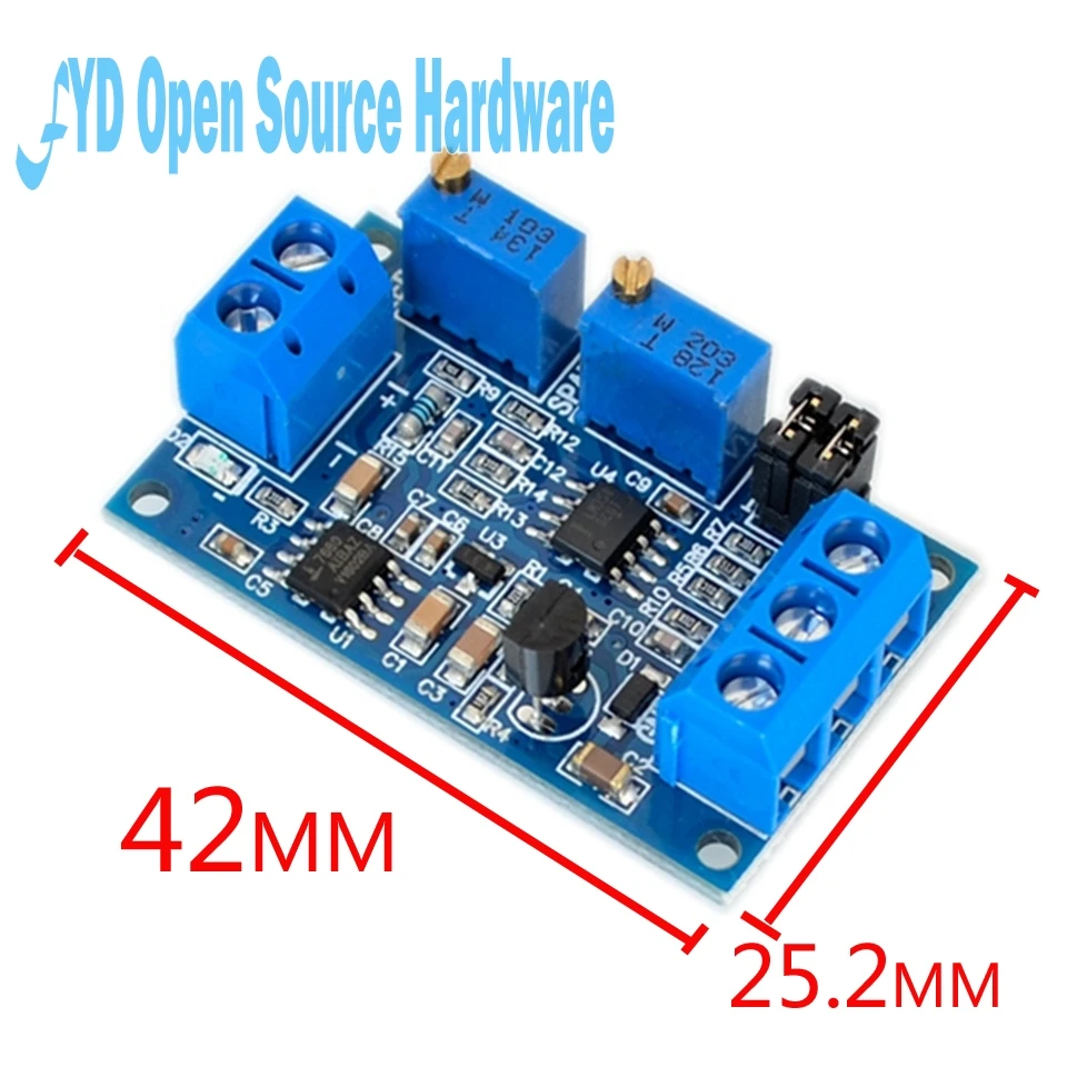 

1pcs Current To Voltage Module 0/4-20mA To 0-3.3V 5V 10V Voltage Transmitter S08 Drop ship