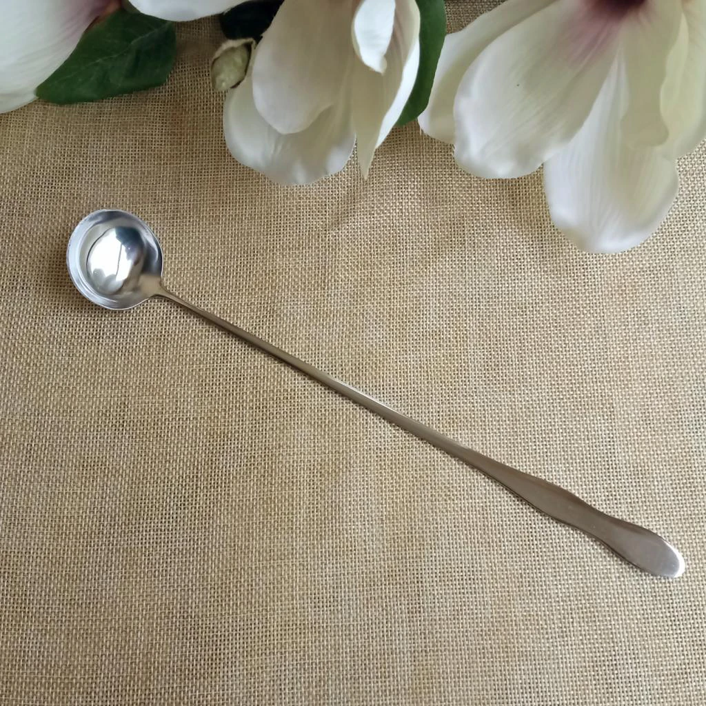 Stainless Steel 250mm Long Handle Spoon Candle Wax Mixing Stirring Spoon Soap Base Candle Making Tools Deep Wells