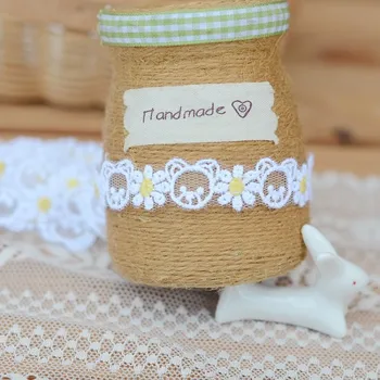 

Hot sale Lace accessories White bear daisy embroidery lace 1.3 cm h0301