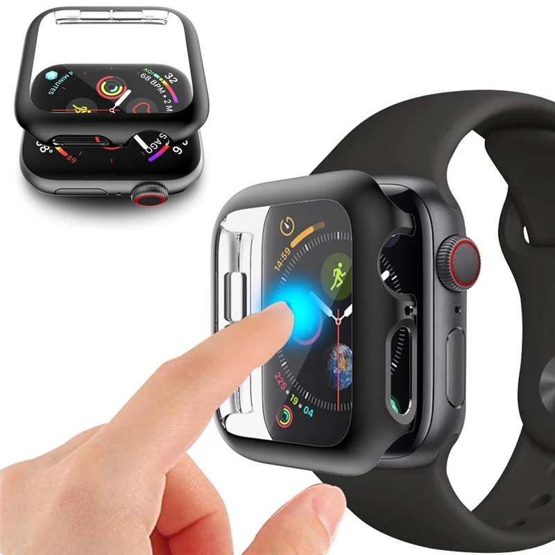 

Ultra-thin Screen protective Case For apple watch 40/44mm Shatter-Resistant Shell Frame Protector Watch Case For iwatch series 4