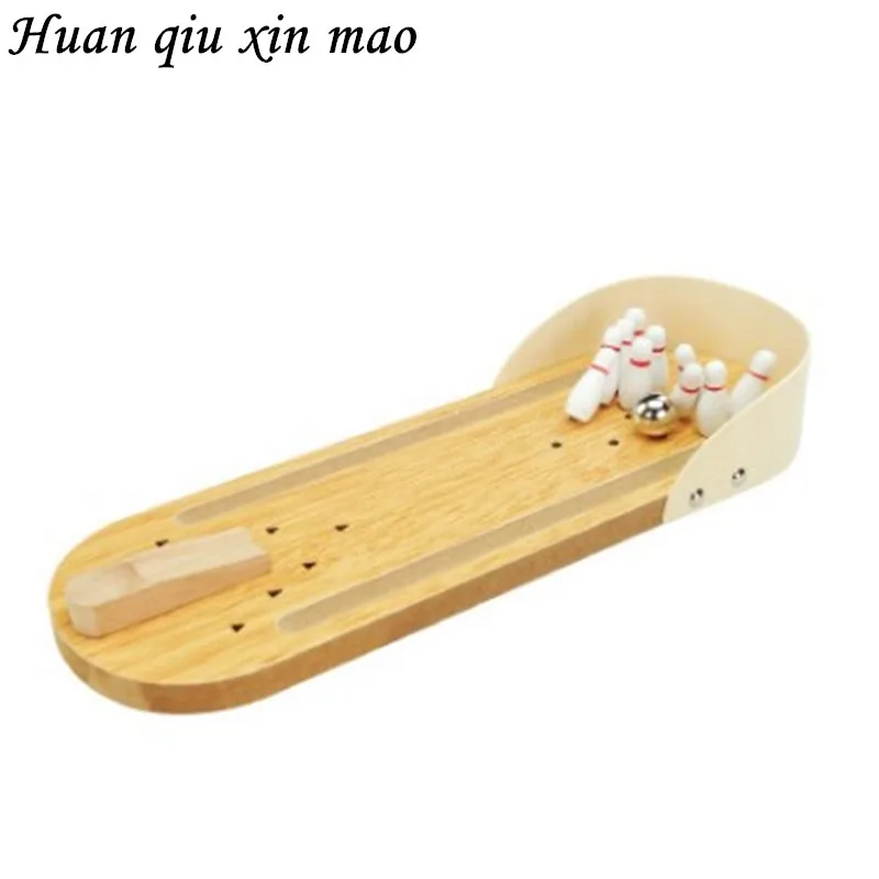 

Huan qiu xin mao Mini Wooden Desktop Bowling Game Kids Children Developmental Toy Gift Decor Baby House Entertainment Toys