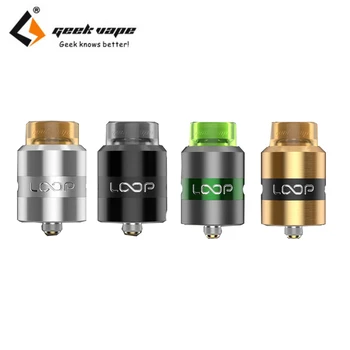 

Original Geekvape Loop RDA Tank 24mm Surround Airflow Design RDA Atomizer with W shaped build Deck Fit E Cigarette Box Mod Vaper