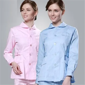 

New plus size Women's Single Breasted Medical Scrubs Set Nurse Uniform Hospital Clothes Sets Long Sleeve Surgical Urbane Scrubs