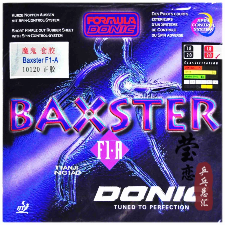 Подлинник бренда "Donic" BAXSTER F1.A 10120 Настольный теннис резиновый Настольный Теннисный станок для резки теннисных ракетов ракетки спортивные