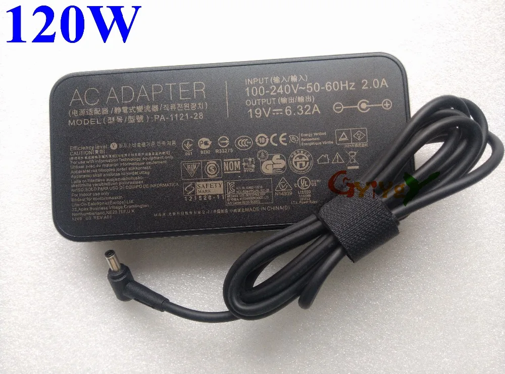19V 6.32A 4 5*3 0 мм 120W адаптер переменного тока для ноутбука Asus G501JW UX501J UX501LW G501VW зарядное