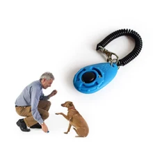 Кинологический Свистки пэт-clicker подготовки+ шнурки набор Pet Дрессура собак продукции 4 цвета