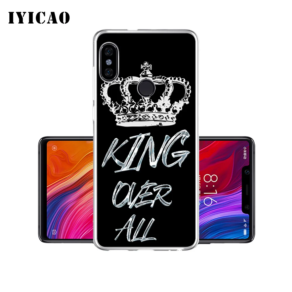 IYICAO King Queen Crown Мягкий силиконовый чехол для телефона Xiaomi Mi 9 8 SE 6 A1 A2 Lite F1 MIX2S MIX3 TPU