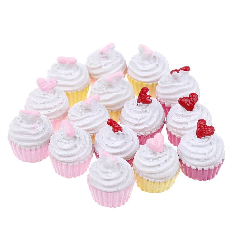 5pcs Mini Play Food Heart Love Cake Donuts Candy Dolls Miniature Pretend Toy For 18*15mm | Игрушки и хобби