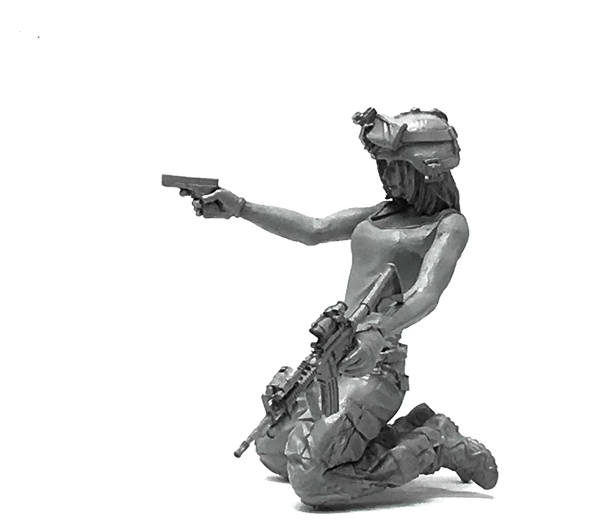 Resin Figure Kit 1/35 US Female Shooter Army Miniature Garage Kit Model