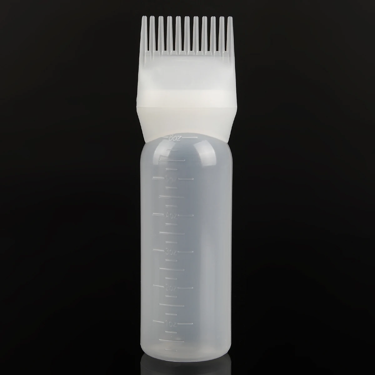 170 мл пластиковый окрашивающий краситель для волос, заполняющий аппликатор для бутылок с градуированной щеткой, набор для дозирования, салонные инструменты для окрашивания волос - Цвет: clear