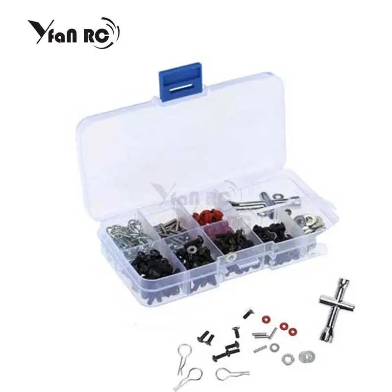 Yfan RC автомобиль 1/10 HSP 94123 94111 инструменты специальные ремонтные инструменты и коробка с винтами набор для включения 270 шт шестигранный ключ