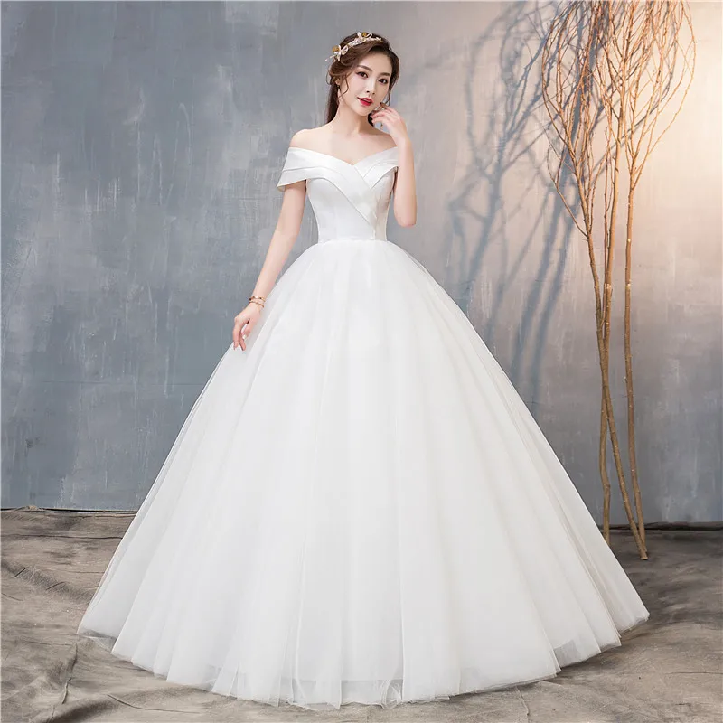 2023-new-off-the-shoulder-boat-neck-wedding-dress-classic-off-white-short-sleeve-lace-up-custom-made-ball-gown-robe-de-mariee