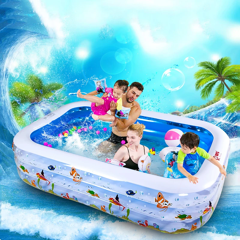 Swimming pool accessories Children's Home Use Paddling Pool Large Size Inflatable Square Swimming Pool Kids inflatable Pool