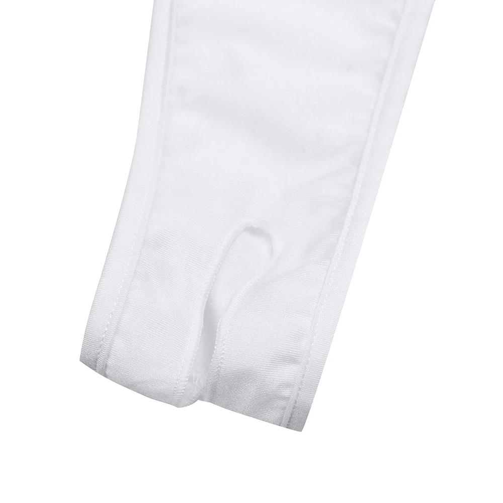 iEFiEL Women Sexy Bodysuit Long Sleeve High Cut Crotchless Thong Leotard Body String Catsuit Jumpsuit Womens Dancing Clothing bodysuits