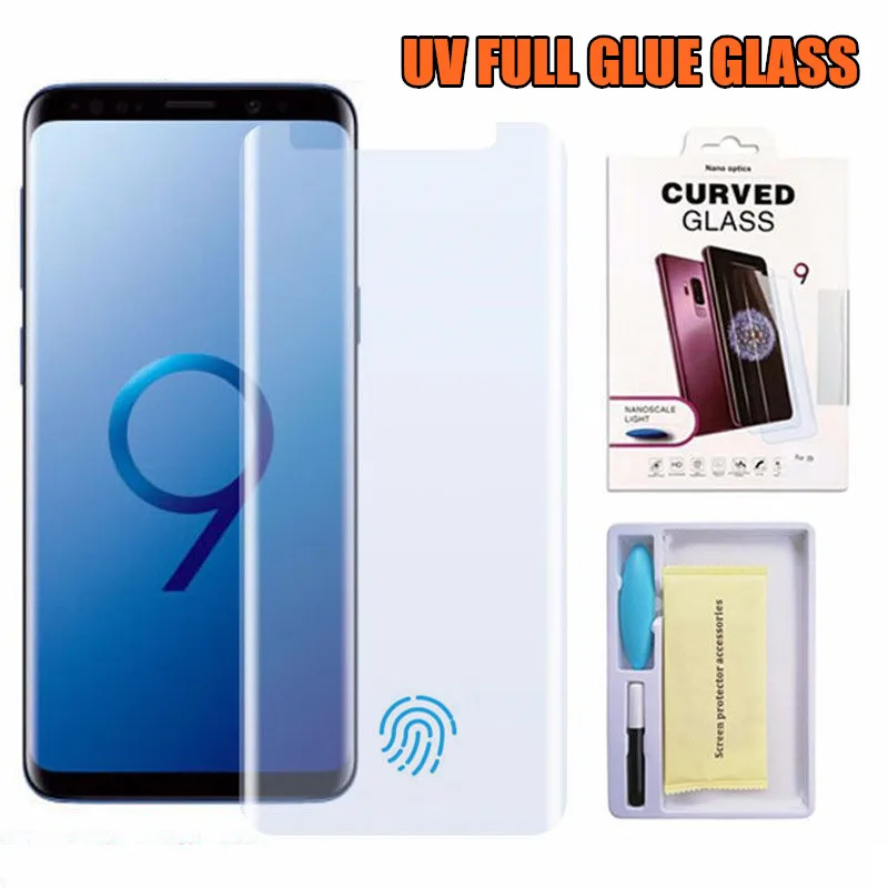 UV tempered glass screen protector for Samsung Note 8 9