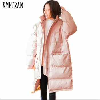 

KMETRAM Women Winter Oversized Jacket Long Warm Coat Loose Bread Style 2020 Ladies Parka Winter Jacket Manteau Femme Hiver HH466