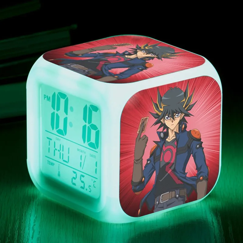 13 Будильники Duel Monster, светящийся светодиодный Будильник с изменением цвета для детей, будильник на день рождения, светящиеся часы, настольные часы - Цвет: 13