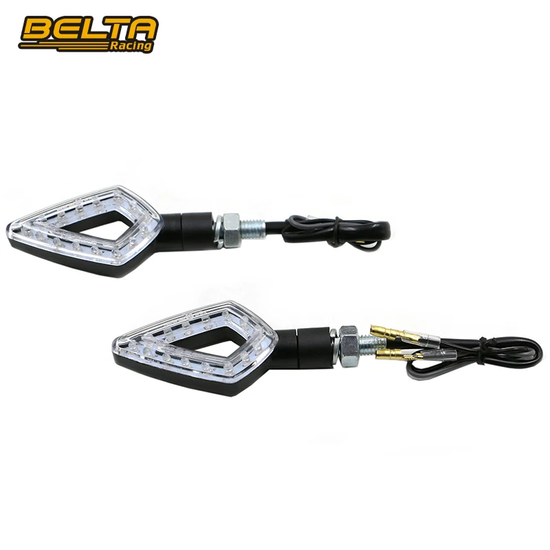 

New 12 V Motorcycle Clear LED Turn Signal Light Indiactor Flasher Lights Blinker Light Lamp KSL-2167-BC