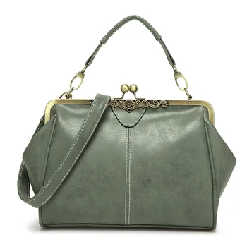

Leather Handbags Vintage Women Bag PU Leather Crossbody Bags For Women Buckle Shoulder Messenger Bag Ladies Totes Top-Handle