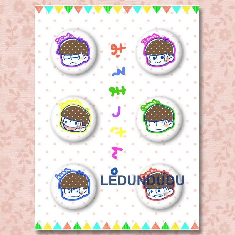 Аниме Osomatsu Значки для косплея 6 братьев брошка мультфильм Pin Ichimatsu коллекции