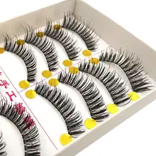 10 пар накладных ресниц профессиональный макияж Поддельные ресницы Make Up Maquiagens Искусственные ресницы Faux Cils Takma Kirpik# XSR-13