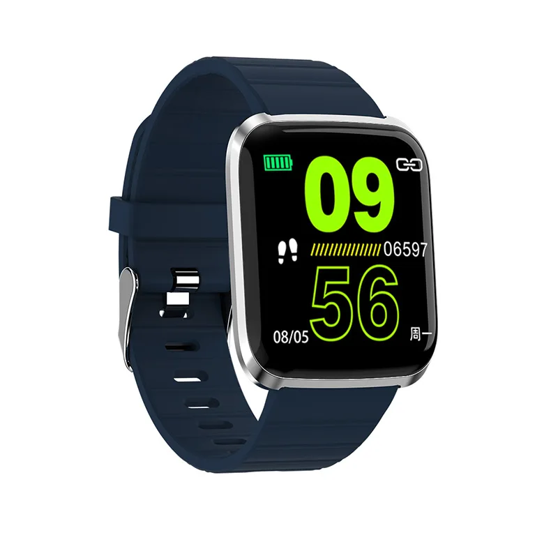 Смарт-часы для мужчин, кровяное давление, водонепроницаемые, Bluetooth, умные часы для женщин, монитор сердечного ритма, фитнес-трекер, часы для Android IOS - Цвет: 116pro Blue