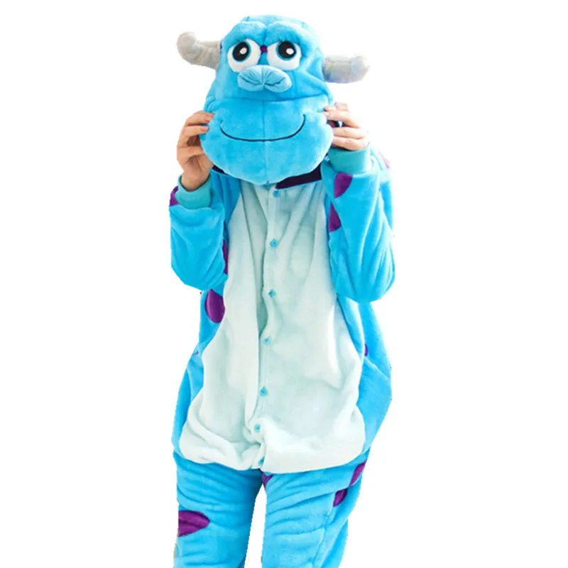 

Thick Soft Flannel James Sullivan Onesies Pajama Monsters Sully Costume Halloween Carnival Party Clothing