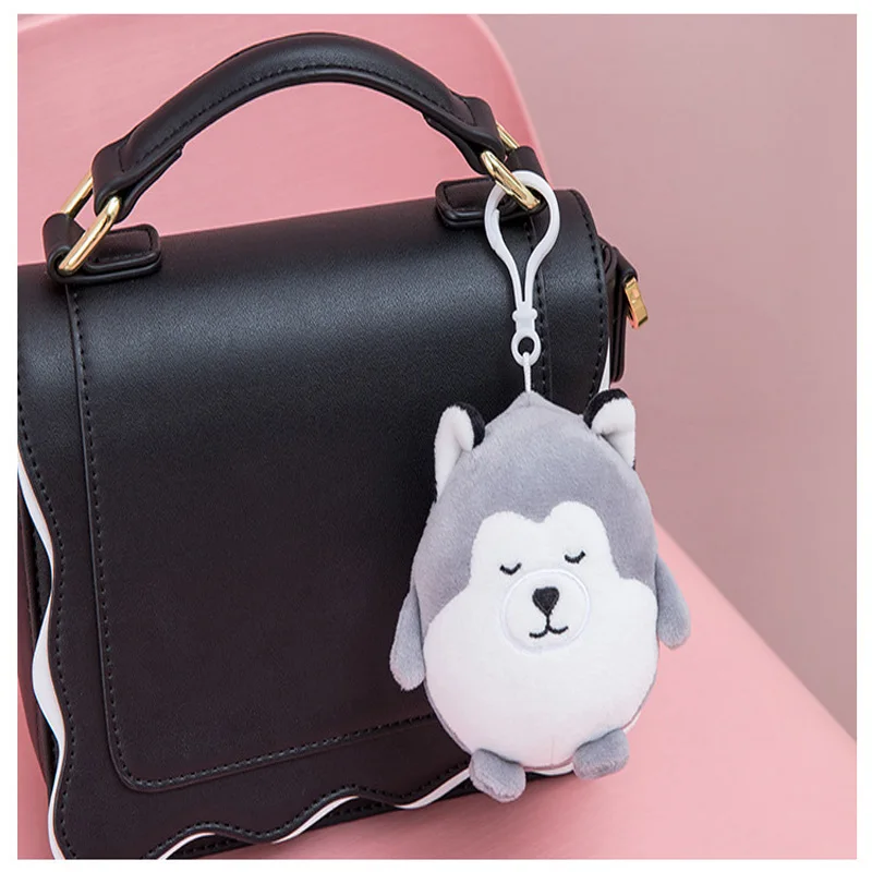 

Creative Cartoon Mini Husky Dog Doll Small Charm Plush Toy Bag Key Ornament Children Backpack Decoration Plush Doll Holiday Gift