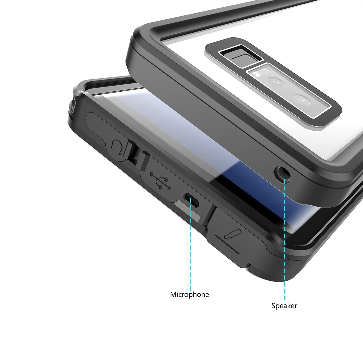 Водонепроницаемые чехлы для мобильных телефонов samsung Galaxy Note 8, прозрачный защитный Пылезащитный плотный чехол для Galaxy Note 8