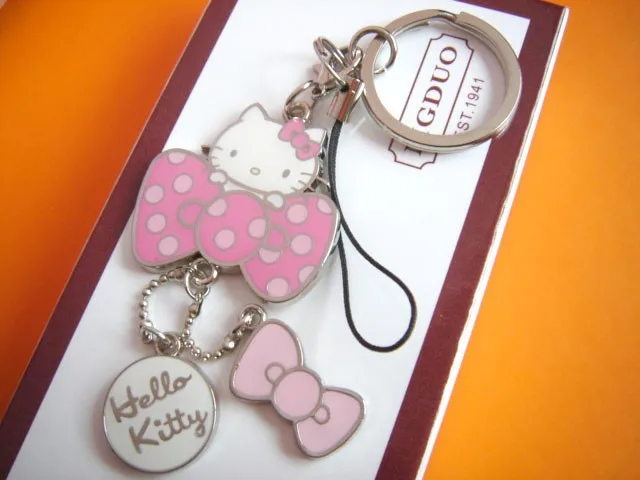 Брелок Hello Kitty милый телефон ремешок инновационные chaveiro portachiavi рекламные llaveros key holder