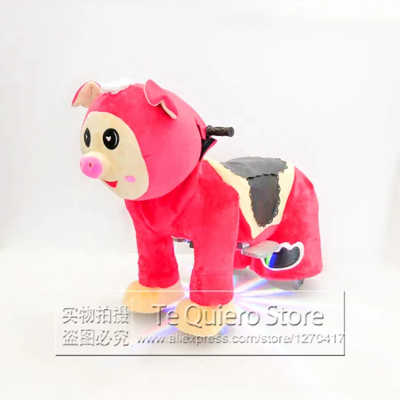 

Factory Price RC Toy Cars Plush Walking Pig Animal Rides With Music and Lights
