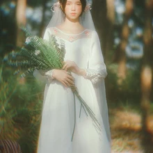 Линетт's chinoiseroy весна осень дизайн для женщин королевский стиль винтаж Мори девушки вышивка белые платья