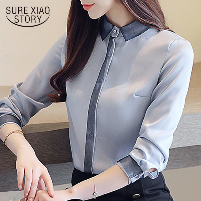 

New Fashion Women Blouse 2018 Long Sleeve Top Female Blouses Women Tops Blouse Chiffon Blouse Shirt Tops Blusa Feminina 0789 30