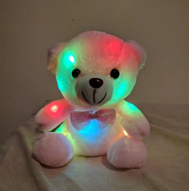 BSTAOFY дропшиппинг 20 см СВЕТОДИОДНЫЙ Красочный светящийся яркий плюш детские игрушки освещение мягкая игрушка; медведь плюшевый мишка милые подарки для детей