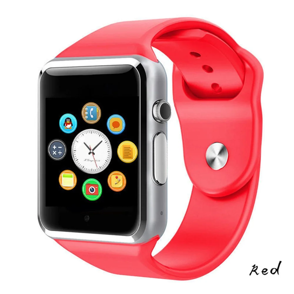 696 A1 умные часы, трекер сна, поддержка sim-карты TF, умные часы для Apple Andriod, телефон, Montre, подключение для iphone, часы - Цвет: red