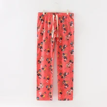 Женские весенние штаны для сна полосатые штаны пижамные брюки женские плетеные Хлопковые Штаны для сна