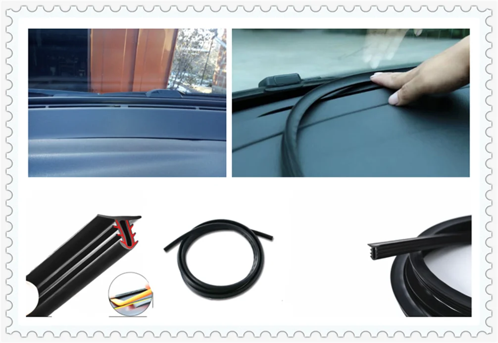 Car shape rubber instrument panel seal strip soundproof and dustproof for BMW E46 E39 E38 E90 E60 E36 F30 F30