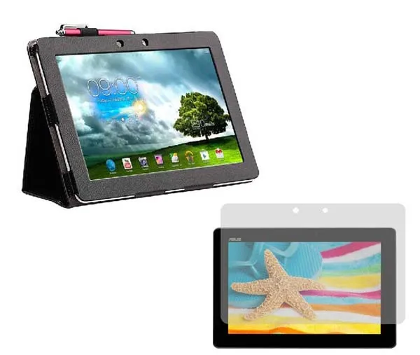 Кожаный чехол подставка для Asus MeMo Pad FHD 10 ME302C 1 дюйма + Антибликовая матовая