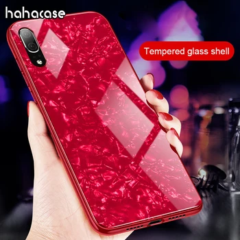 

500pcs Glitter Tempered Glass TPU Case For Huawei P20 P10 Lite P10 P9 Plus Honor 10 V10 9 Lite 7X Retro Soft Frame Marble Case