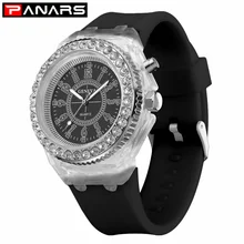 PANARS New Arrival Elegant Bling Diamond Patchwork Colorful Women Fashion Quartz Wristwatches Multi-function Watches Clock Girls