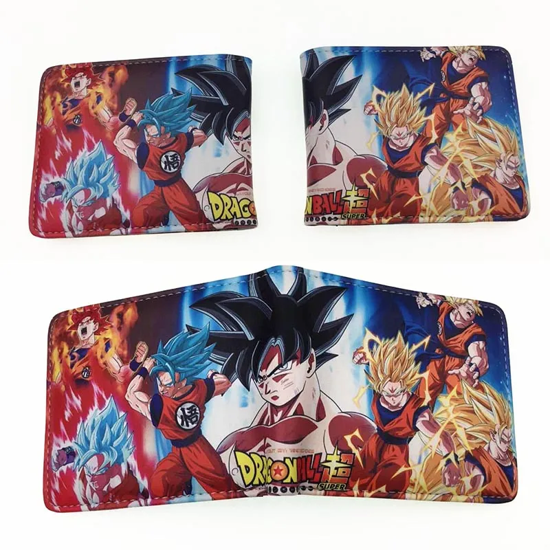 Кошелек с рисунком Dragon Ball Z, кошелек из искусственной кожи с карманом для монет, сумки с держателем для карт для детей, подростков, мужчин и женщин, Короткие Кошельки