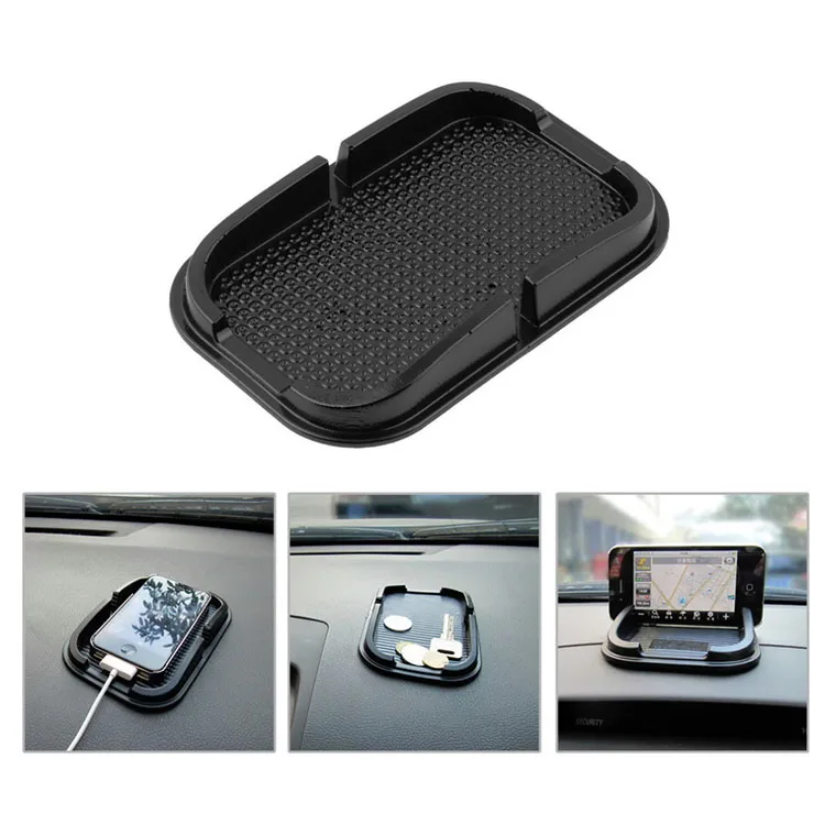 Black Car Dashboard Sticky Pad Mat Anti Non Slip Mobile Phone Stand GPS