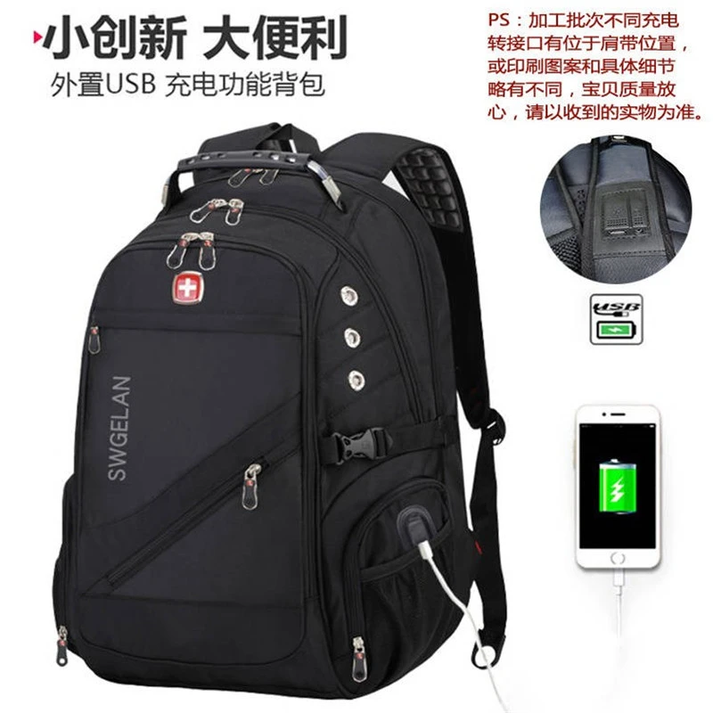 Mochila suiza para portátil con Cruz Roja para ordenador de 17 pulgadas, bolso mochila hombre, mochila de hombre multifuncional, bolso para mujer|Mochilas| AliExpress