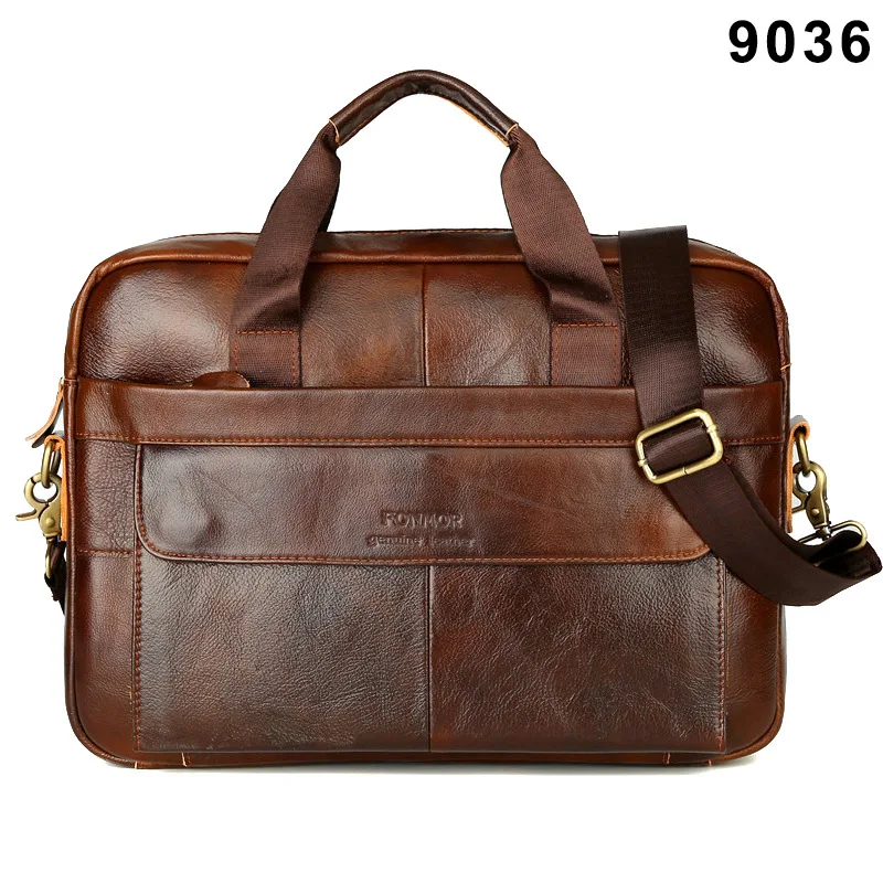 

Men Genuine Leather Vintage Handbag Business Shoulder Bag Briefcase Messenger New