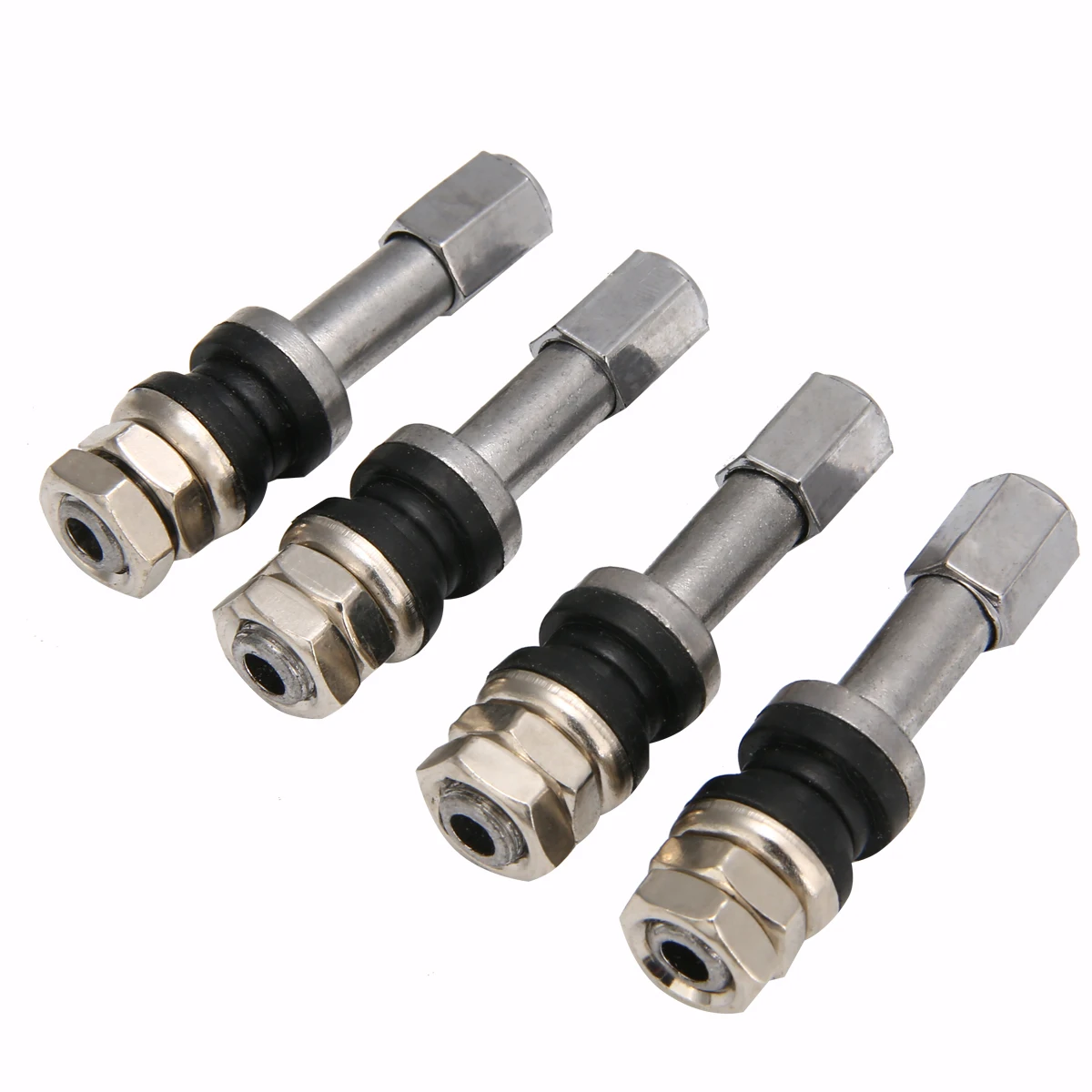 Mayitr 4pcs TR48E Aluminum Bolt-in Car Tubeless Wheel Tire Valve Stem Dust Cap Cover For Motorcycles Scooter Moped Bicycle Rims