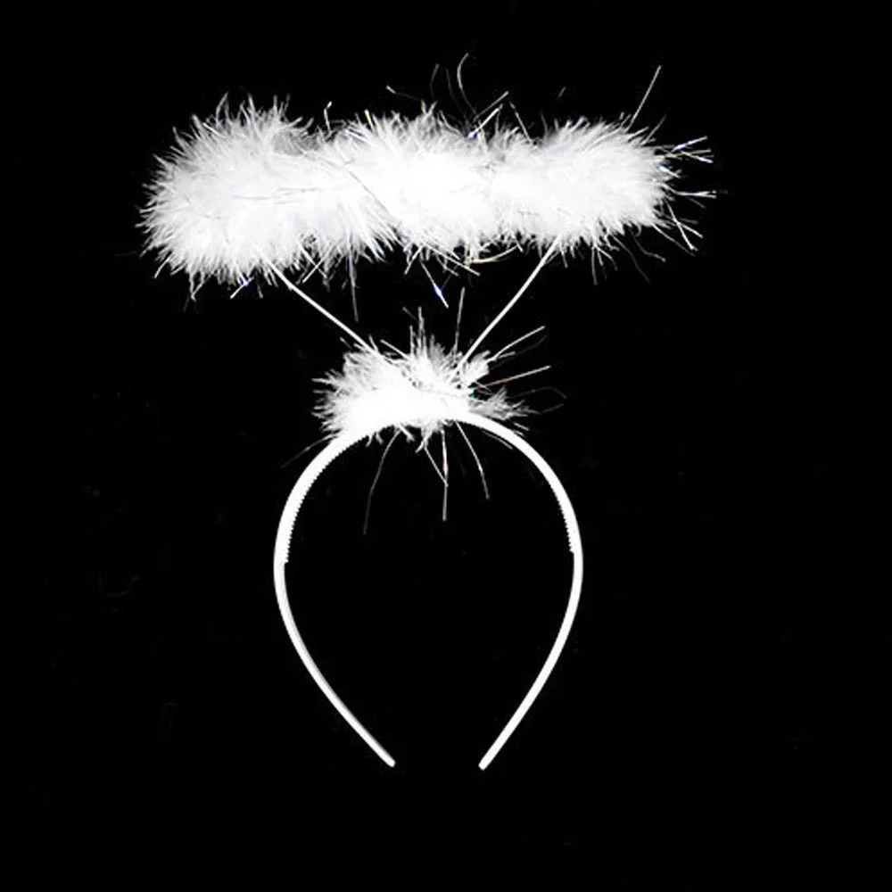 

hair bands for women Ladied Fluffy Halo Angel jojo bows Headband Fairy Fancy Dress Party Hairband barrette pour cheveux femme