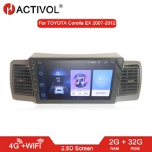 Автомобильная магнитола HACTIVOL 2G+ 32G Android 8,1 для Toyota Corolla E120 Corolla EX BYD F3 Автомобильный dvd-плеер gps автомобильные аксессуары 4G интернет