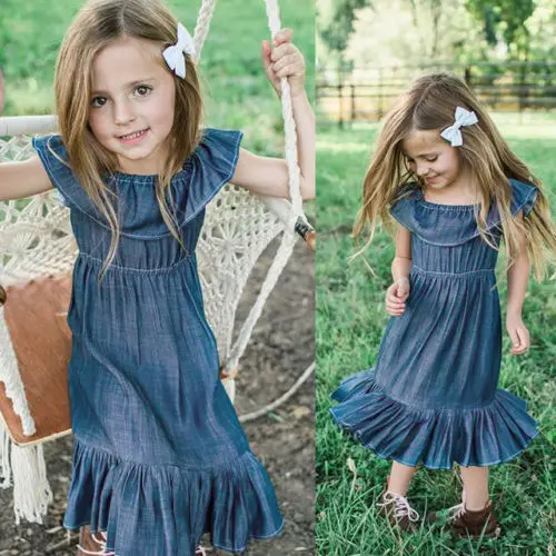 denim dress for kid girl