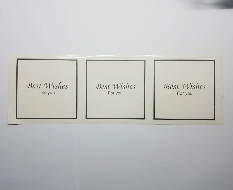 

50 Pcs 9x9cm packaging sealing stickers wedding Gilding best wishes kraft sealing sticker gift wrapping home party custom
