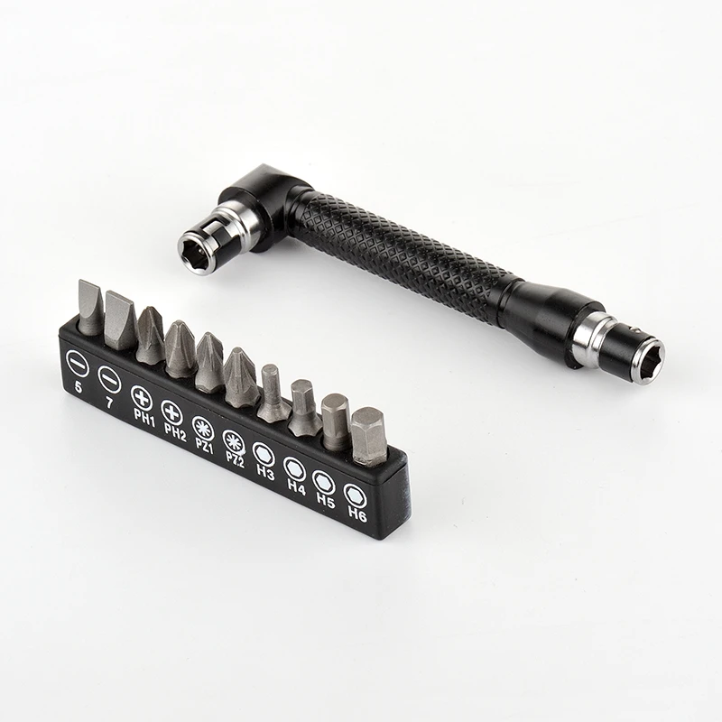 Screwdriver Set Mini Portable L Shape Handle And Screwdriver Bit Set Pocket Size Repair Hand Tool 1 4 Double End Screw Driver Screwdriver Aliexpress